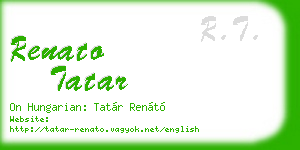 renato tatar business card
