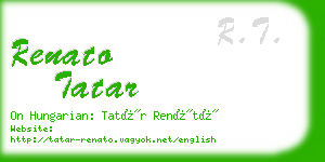 renato tatar business card